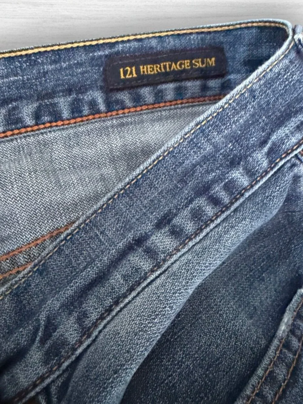 ucky Brand 121 Heritage Slim Jeans Mens 36x30 Medium Wash Button Fly Denim